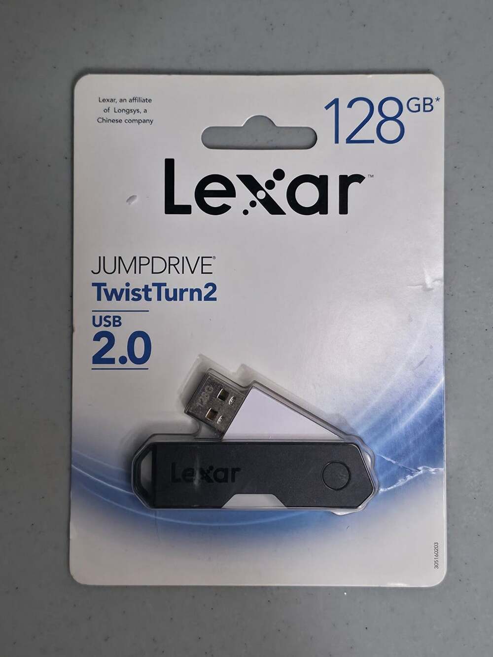 Lexar JumpDrive TwistTurn2 128GB USB 2.0 Flash Drive Black